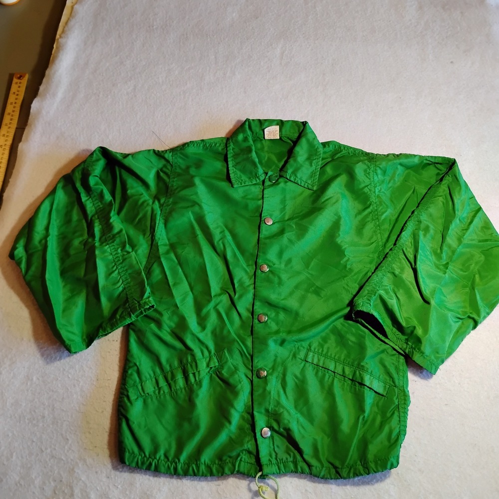 Vintage Russell Athletic Orioles Coaches Jacket Boys Medium Green‎ Nylon USA 70s